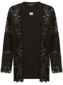 Dolce & Gabbana: Кружевная футболка  T