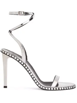 Giuseppe Zanotti: Серебристые сандалии  Bellatriks
