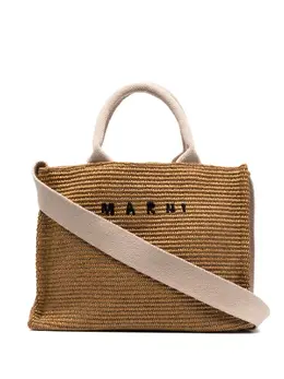 Marni: Светлая сумка-шоппер 