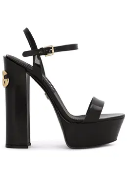 Dolce & Gabbana: Чёрные сандалии  Keira
