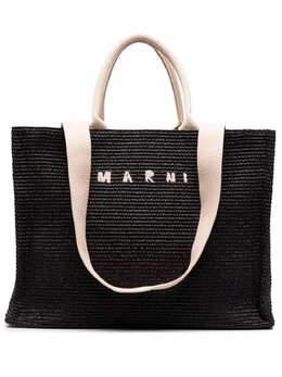Marni: Чёрная сумка-шоппер 