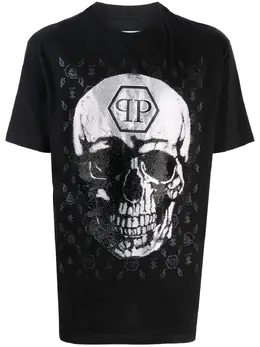 Philipp Plein: Чёрная футболка  Skull