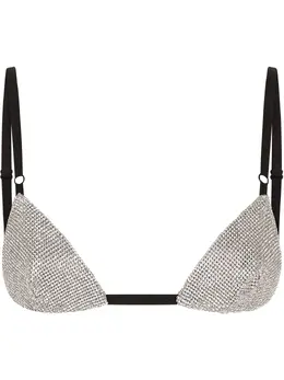 Dolce & Gabbana: Чёрный бюстгальтер  Crystal