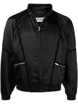 Saint Laurent: Чёрная куртка  Teddy