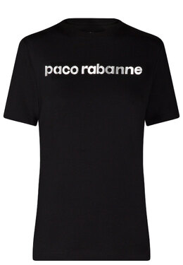 PACO RABANNE: Чёрная футболка 