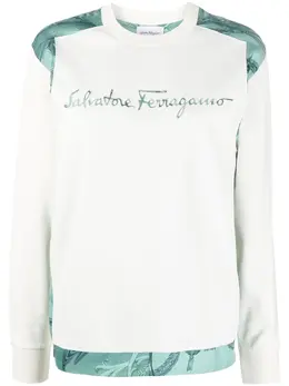Salvatore Ferragamo: Белый свитшот 