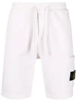 Stone Island: Белые шорты  Compass