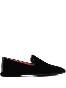 Santoni: Чёрные мокасины 