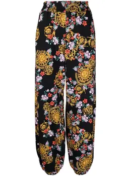 Versace Jeans Couture: Брюки с цветочным принтом 