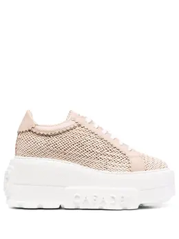 Casadei: Розовые кроссовки 
