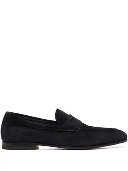 Santoni: Синие мокасины 