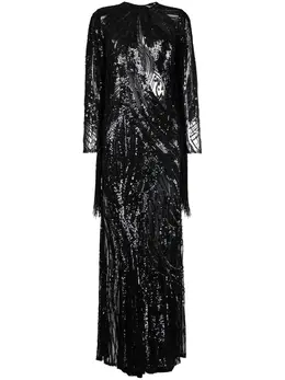 Elie Saab: Платье с длинным рукавом 