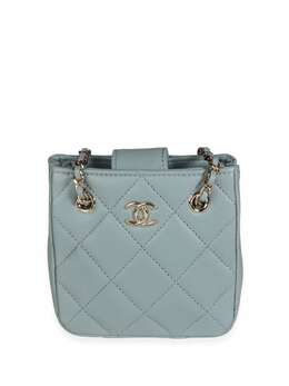 Chanel Pre-Owned: Голубая сумка через плечо 