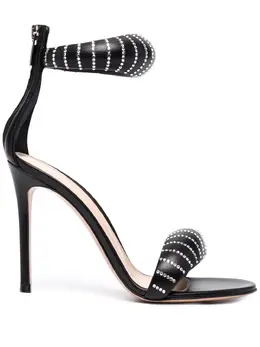 Gianvito Rossi: Чёрные сандалии  Bijoux