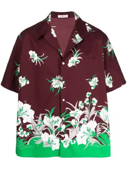 Valentino: Рубашка с растительным принтом 