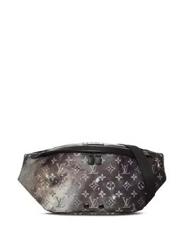 Louis Vuitton: Чёрная поясная сумка 