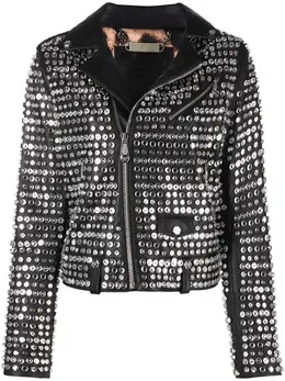 Philipp Plein: Куртка  Crystal со стразами