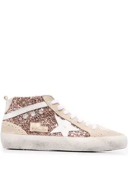 Golden Goose: Розовые кроссовки  Mid Star