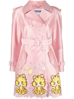 Moschino: Двубортное пальто 