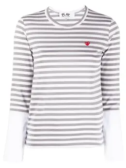 Comme Des Garçons Play: Футболка в полоску 