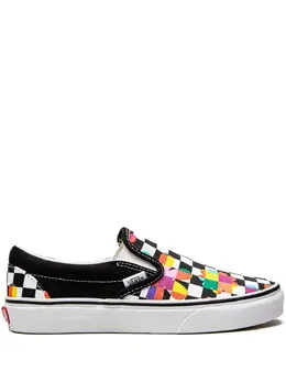 Vans: Многоцветные мокасины  Classic Slip On