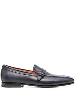 Santoni: Голубые мокасины 