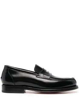 Santoni: Чёрные мокасины 
