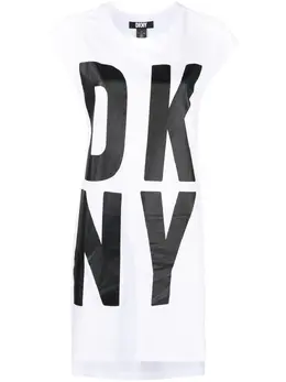 DKNY: Платье с принтом 