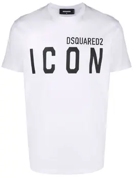 Dsquared2: Белая футболка  Icon