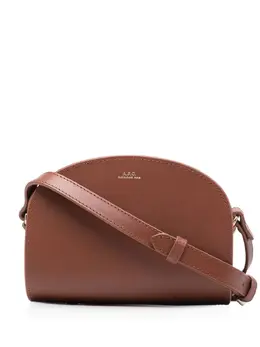 A.P.C.: Коричневая сумка  Demi Lune
