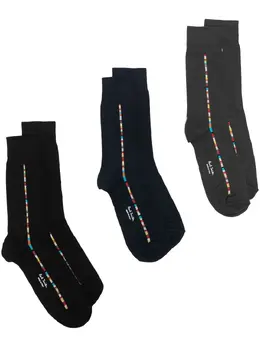 Paul Smith: Чёрные носки  Signature Stripe