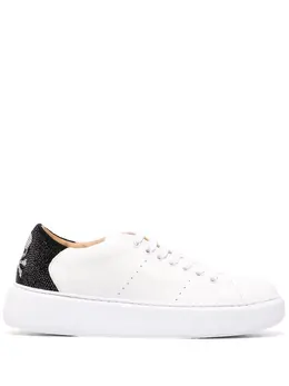 Philipp Plein: Белые кроссовки  Skull