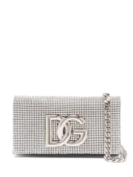 Dolce & Gabbana: Серебристая сумка  Crystal