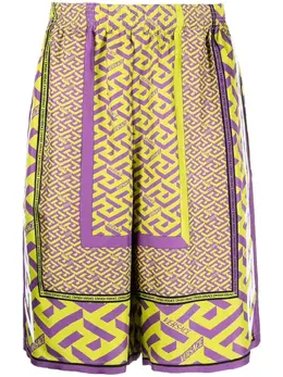 Versace: Шорты  La Greca с принтом