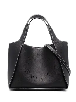Stella McCartney: Чёрная сумка-шоппер  Stella Logo
