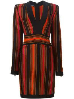 Balmain: Платье в полоску 
