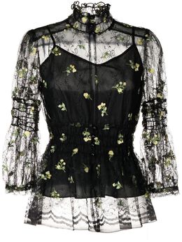 Anna Sui: Блуза с растительным принтом 