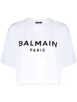 Balmain: Футболка с принтом 