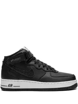 Nike: Чёрные кроссовки  Air Force 1