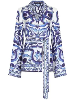 Dolce & Gabbana: Рубашка  Majolica с принтом