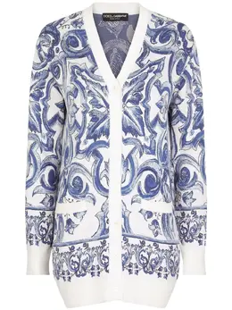 Dolce & Gabbana: Кардиган  Majolica с принтом