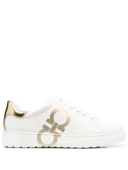 Salvatore Ferragamo: Белые кроссовки 