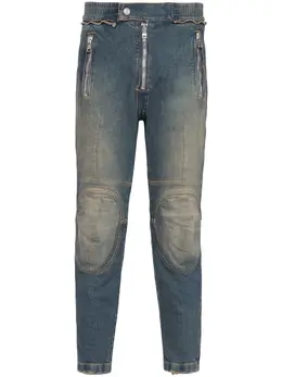 Balmain: Двухцветные джинсы 