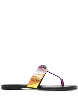 Kurt Geiger London: Чёрные сандалии 