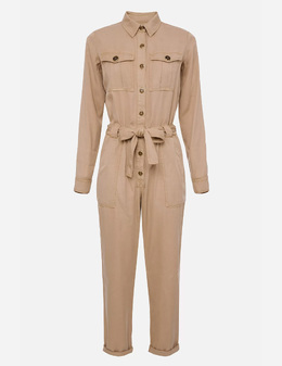 ELISABETTA FRANCHI: Бежевый комбинезон 