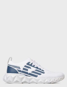 EA7 EMPORIO ARMANI: Белые кроссовки 