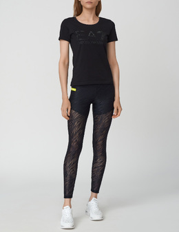 EA7 EMPORIO ARMANI: Чёрные легинсы 