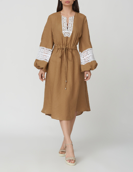 HOLY CAFTAN: Бежеві сукні 