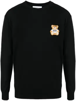 Moschino: Чёрный свитер  Teddy Bear