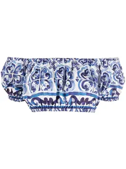 Dolce & Gabbana: Топ  Majolica с принтом